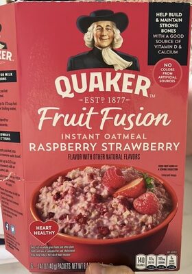 Raspberry Strawberry Fruit Fusion Instant Oatmeal, Raspberry Strawberry