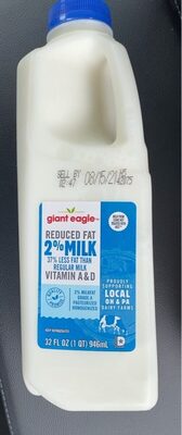 2% Reduced Fat Milk