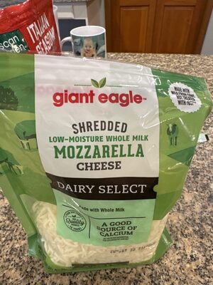 Mozzarella Low-Moisture Whole Milk Dairy Select Shredded Cheese, Mozzarella