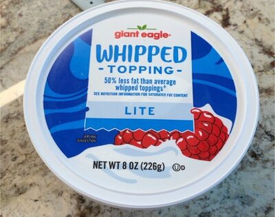 Reduced Fat Whipped Topping, Reduced Fat