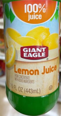 Lemon 100% Juice From Concentrate, Lemon