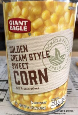 Golden Cream Style Sweet Corn, Golden Cream Style