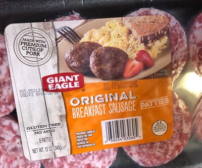 Original Breakfast Sausage Patties, Original