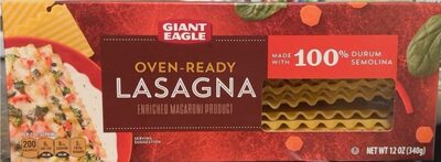 Enriched Macaroni Product, Lasagna