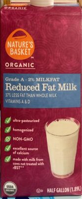Organic 2% Reduced Fat Milk