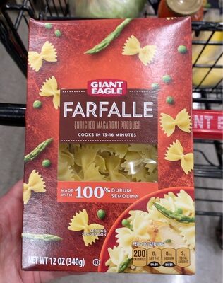 Enriched Macaroni Product, Farfalle
