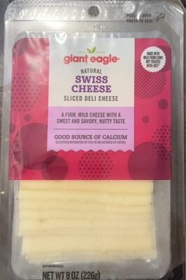 Natural Swiss Sliced Deli Cheese, Swiss