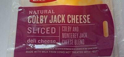 Natural Colby Jack Sliced Deli Cheese, Colby Jack