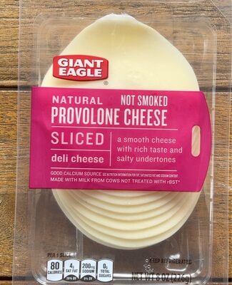 Natural Provolone Deli Cheese Sliced, Provolone Cheese