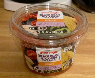 Medium Black Bean & Corn Loaded With Fire Roasted Tomatoes, Yellow Corn & Peppers Salsa, Medium Black Bean & Corn