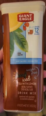 Decaf Iced Tea With Lemon Sugar Free Drink Mix, Decaf Iced Tea With Lemon