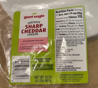 Shredded Sharp Cheddar Cheese
