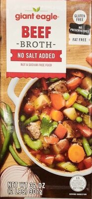 Beef No Salt Added Broth, Beef