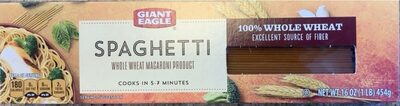 Spaghetti Whole Wheat Macaroni Product