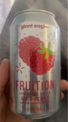 Raspberry Flavored Fruition Sparkling Water, Raspberry