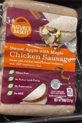 Sweet Apple Chicken Sausage With Maple, Sweet Apple With Maple