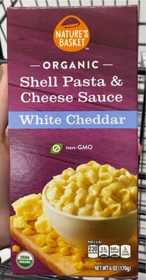 White Cheddar Organic Shell Pasta & Cheese Sauce, White Cheddar