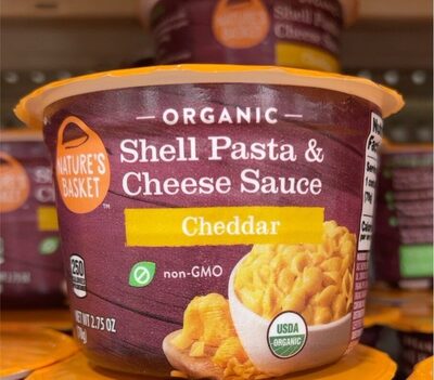 Cheddar Shell Pasta & Cheese Organic Sauce, Cheddar Shell Pasta & Cheese