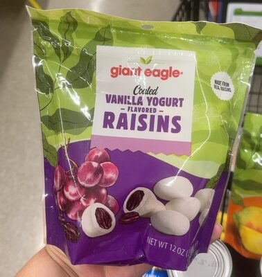 Vanilla Yogurt Flavored Coated Raisins, Vanilla