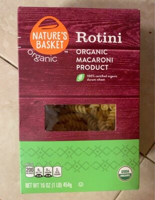 Rotini Organic Macaroni Product, Rotini