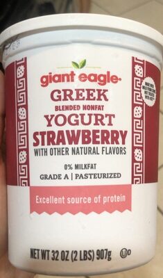 Strawberry Greek Blended Nonfat Yogurt, Strawberry