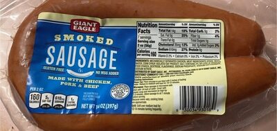 Smoked Sausage Made With Chicken, Pork & Beef, Chicken, Pork & Beef
