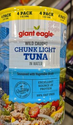 Wild Caught Chunk Light Tuna In Water, Chunk Light