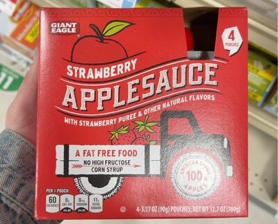Applesauce With Strawberry Puree, Strawberry