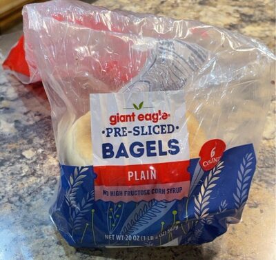 Plain Pre-Sliced Bagels, Plain