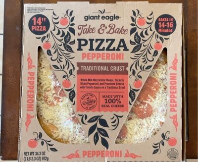 Pepperoni Take & Bake Whole Milk Mozzarella & Provolone Cheeses & Sliced & Diced Pepperoni With Tomato Sauce On A Crust Pizza, Pepperoni
