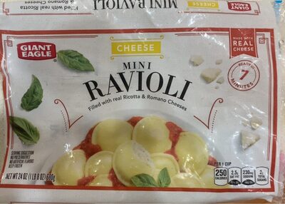 Cheese Filled With Real Ricotta And Romano Cheeses Mini Ravioli, Cheese
