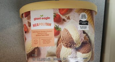 Neapolitan Vanilla Flavored, Chocolate & Strawberry Flavored Ice Cream, Neapolitan
