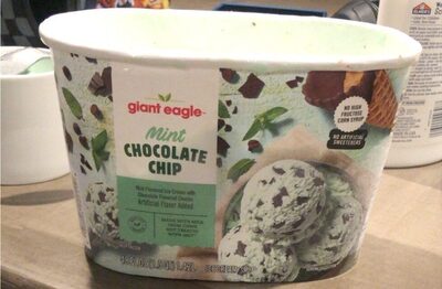 Mint Chocolate Chip Mint Flavored Ice Cream With Chocolate Flavored Chunks, Mint Chocolate Chip