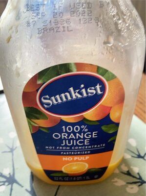 100% Orange No Pulp Juice, Orange