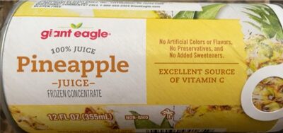 100% Pineapple Juice Frozen Concentrate, Pineapple
