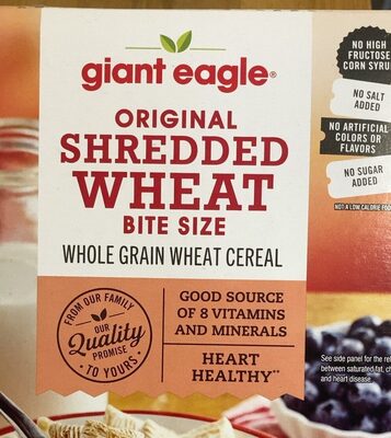 Original Shredded Wheat Bite Size Whole Grain Wheat Cereal, Original Shredded Wheat