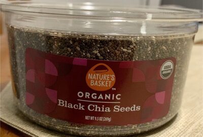 Black Organic Chia Seeds, Black