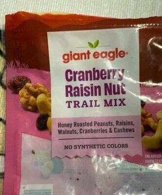 Cranberry Raisin Nut Honey Roasted Peanuts, Raisins, Walnuts, Cranberries & Cashews Trail Mix, Cranberry Raisin Nut