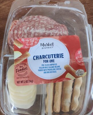 Charcuterie Pre-Sliced Imported Italian Mild Salame Milano Paired With Provolone Cheese And Breadsticks, Charcuterie