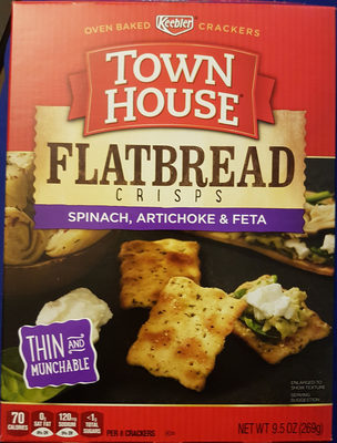 Keebler Town House Flatbread Crisps Spinach Artichoke 9.5oz