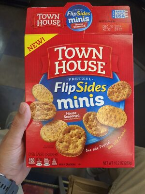 House Seasoned Pretzel Flipsides Oven Baked Crackers Minis, House Seasoned