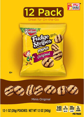 Keebler Caddies Cookies Fudge Stripes Minis 12oz