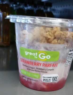 Strawberry Parfait Strawberry Yogurt, Strawberry Compote & Oat And Honey Granola, Strawberry
