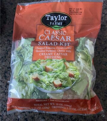 Classic Caesar Chopped Romaine, Croutons And Shredded Parmesan Cheese With Creamy Caesar Dressing Salad Kit, Classic Caesar