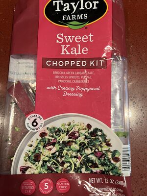 Sweet Kale Broccoli, Green Cabbage, Kale, Brussels Sprouts, Pepitas, Radicchio, Cranberries With Poppyseed Dressing Chopped Kit, Sweet Kale