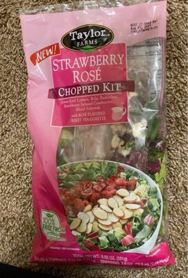 Strawberry Rose Green Leaf Lettuce, Kale, Radicchio, Strawberry Infused Cranberries, Sliced Almonds With Rose Flavored Berry Vinaigrette Chopped Kit, Strawberry Rose