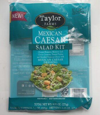 Mexican Caesar Style Chopped Romaine, Monterey Jack Cheese Croutons, Toasted Pepitas And Shredded Parmesan Cheese With Mexican Caesar Dressing Salad Kit, Mexican Caesar Style