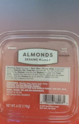 Sesame Honey Almonds, Sesame Honey
