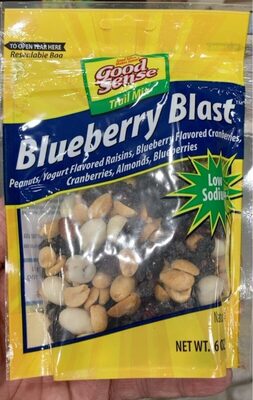 Blueberry Blast Peanuts, Yogurt Flavored Raisins, Blueberry Flavored Cranberries, Cranberries, Almonds, Blueberries Trail Mix, Blueberry Blast