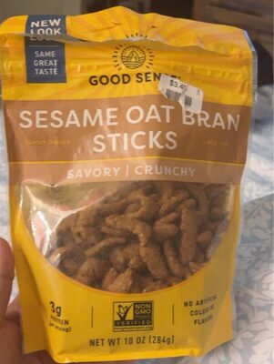Sesame Oat Bran Savory Snacks Sticks, Sesame Oat Bran